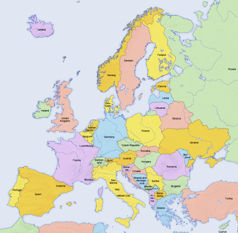 Europas länder och huvudstäder karta - revenueone.site